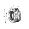 Thrust ball bearing Double direction  54212